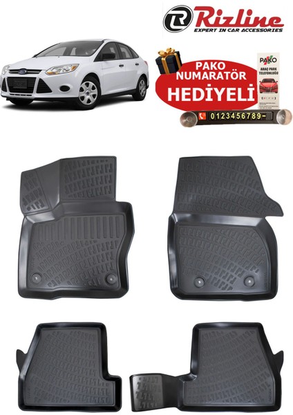 Ford Focus 2011-2014 Arası Havuzlu Paspas