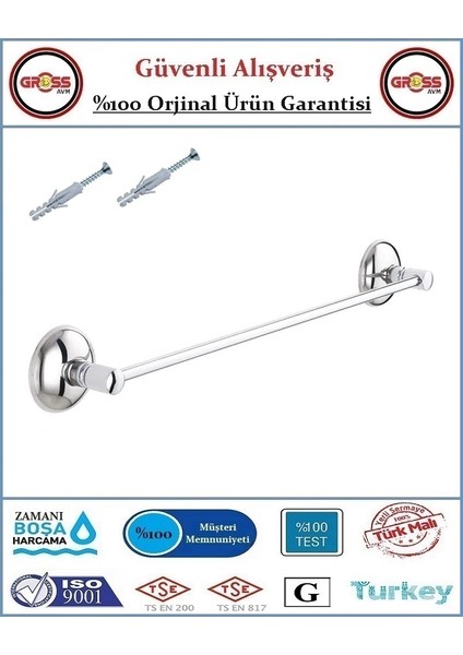 Havluluk Paslanmaz Nikel - Düz Uzun