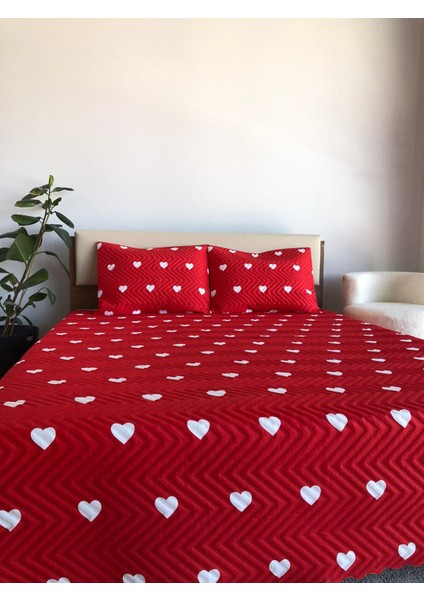 Kalpli Çift Kişilik 3 Parça Yatak Örtüsü Seti - 200X240 cm (Pvc Çantalı) fiyatları
