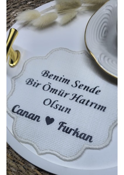 Kişiye Özel Damat Kahve Peçetesi, Damat Kahvesi, Sunum Peçete Damat Mendili Nişan Söz