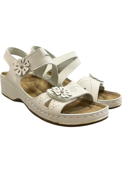 C.verde Puflu Anatomik Taban Günlük Kadın Sandalet