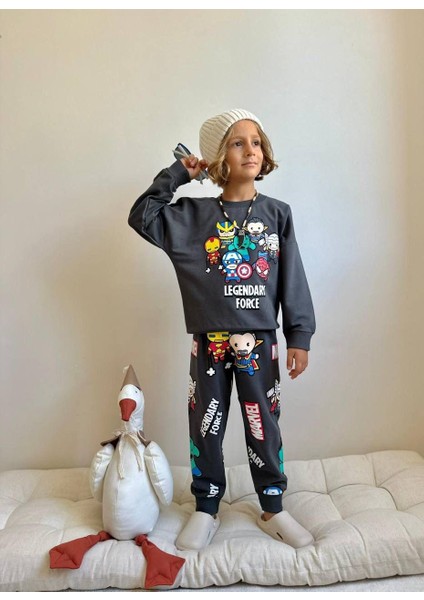 Baskılı Uzun Kollu Erkek Çocuk Alt Üst Takım fiyatları