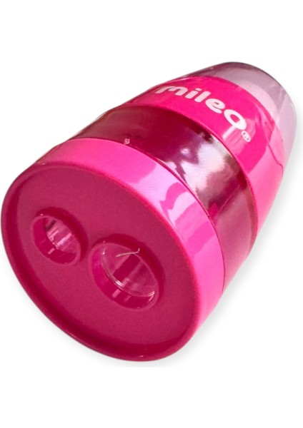 Mileo Maxi Çift Bıçaklı Kalemtraş, Silgili, Renkli, 4 Farklı Renk Seçeneği