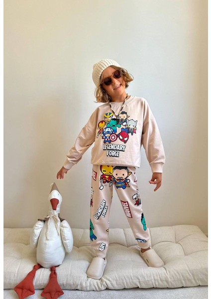 Baskılı Uzun Kollu Erkek Çocuk Alt Üst Takım fiyatları