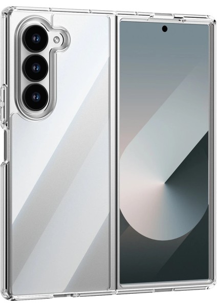 Galaxy Z Fold 6 Uyumlu PC03 Ace Şeffaf Telefon Kılıfı – Premium Darbe Koruması, Manyetik Destekli Şeffaf Kapak