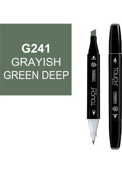 Touch Twin Brush Marker G241 Grayish Green Deep