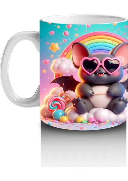 Neon Renkli Tatlı Canavarlar Figürlü Eğlenceli Cadılar Bayramı Baskılı Kupa Bardak fiyatları