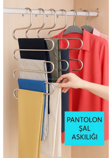 Çok Katlı Metal Pantolon Şal Kemer Havlu Askısı | Dolap Içi Alan Tasarruf Askılığı modelleri
