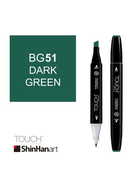 Touch Twin Brush Marker BG51 Dark Green