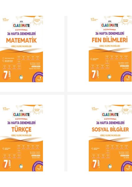 Okyanus 7. Sınıf Classmate Tüm Dersle R36 Hafta Denemeleri Seti