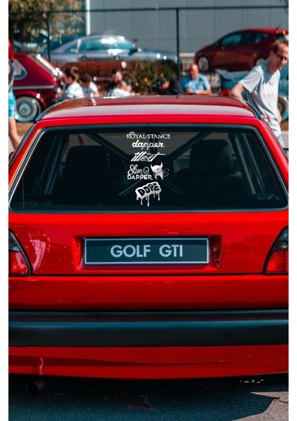 GMWAX Oto Arka Cam Özel Yeni Sticker Model 8 Ingilizce Beyaz 40*20 cm modelleri