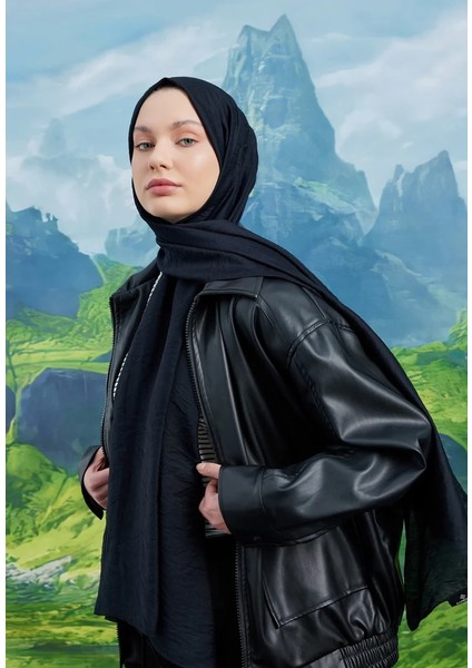 Siyah Emproyal Tensel Karla Şal modelleri