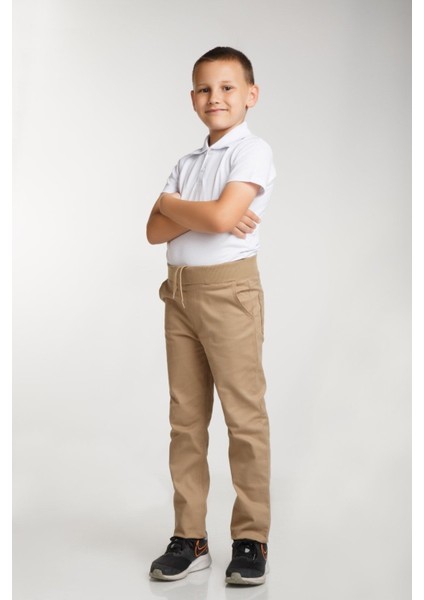 Ribanalı Erkek Okul Pantolonu Tam Lastikli Ilkokul-Ortaokul modelleri