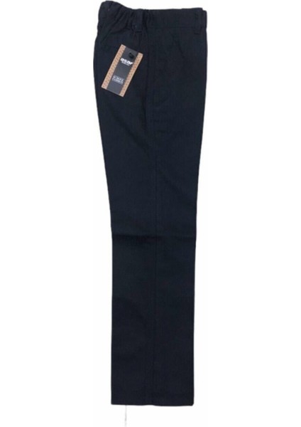 Çocuk Okul Pantalonu Kanvas Yarım Lastik Ilkokul Orta Okul Kaliteli Asaf Lacivert