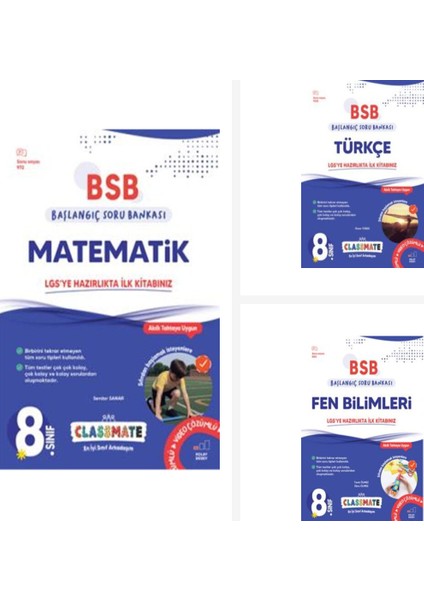 Okyanus 8. Sınıf Classmate Başlangıç Matematik + Fen + Türkçe Sor