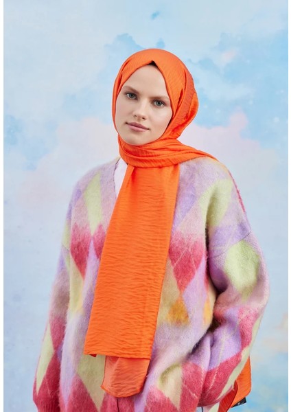 Orange Emproyal Tensel Karla Şal