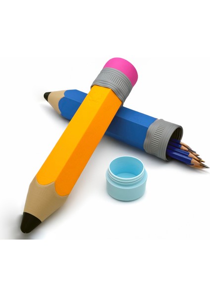 – 3D Baskı Kalem Şeklinde Kalem Kutusu | 28 Cm, Pla Sağlıklı Malzeme, Okul Kırtasiye