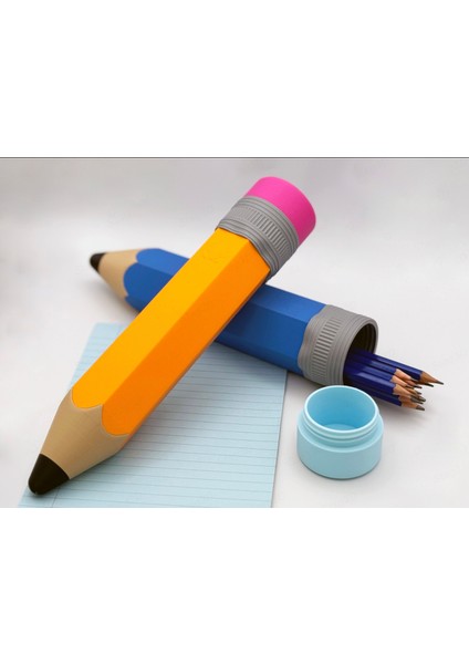 – 3D Baskı Kalem Şeklinde Kalem Kutusu | 28 Cm, Pla Sağlıklı Malzeme, Okul Kırtasiye fiyatları