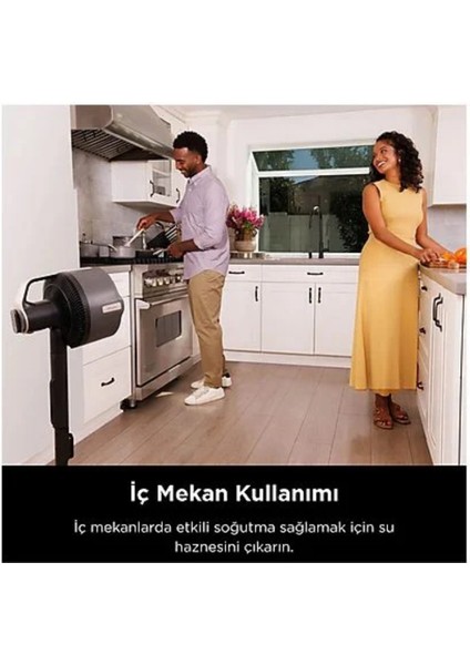 Flexbreeze Promist Taşınabilir Buharlı Fan Siyah