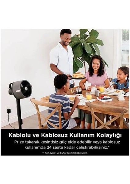 Flexbreeze Promist Taşınabilir Buharlı Fan Siyah