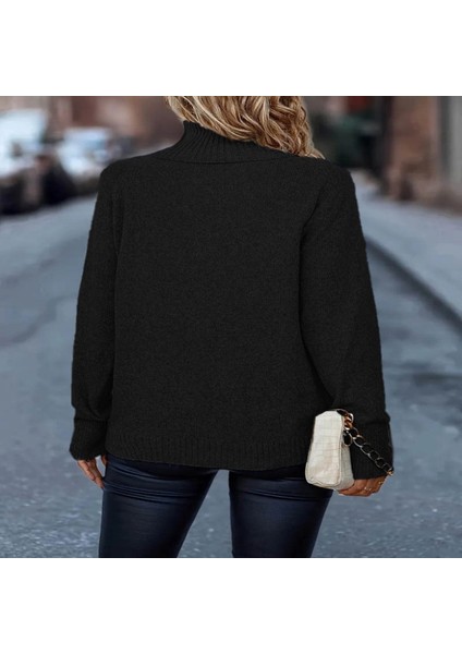 Kadın Uzun Kollu Balıkçı Yaka Triko Bluz indirimleri