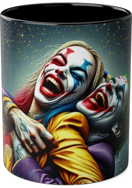 Joker ve Harley Temalı Baskılı Kupa Bardak