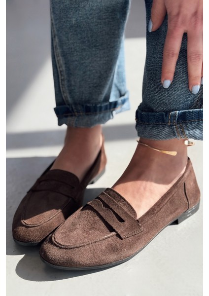 Lemor Hakiki Süet Kadın Loafer Acı Kahve fırsatları