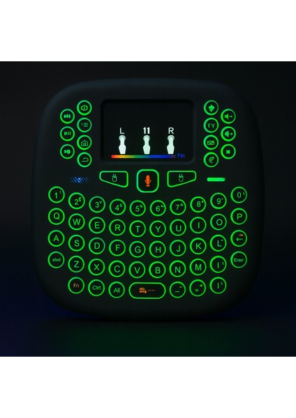 Taşınabilir I18 Mini Klavye – 2.4ghz Kablosuz, Işıklı, Touch Pad’li