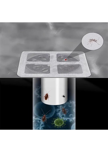 10 Adet Yapışkanlı Banyo Gider Koruyucu Saç Toplayıcı - Gider Böcek Koruyucu Gider Süzgeci