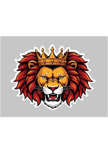 10X10 cm Aslan V3 Sticker Araba Motor Kask Masa