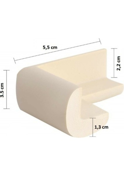 Bebek Çocuk Güvenliği Krem Kauçuk 8 Adet Masa ve Sivri Köşe Kenar Koruyucu (3m Bant Hediye) fırsatları