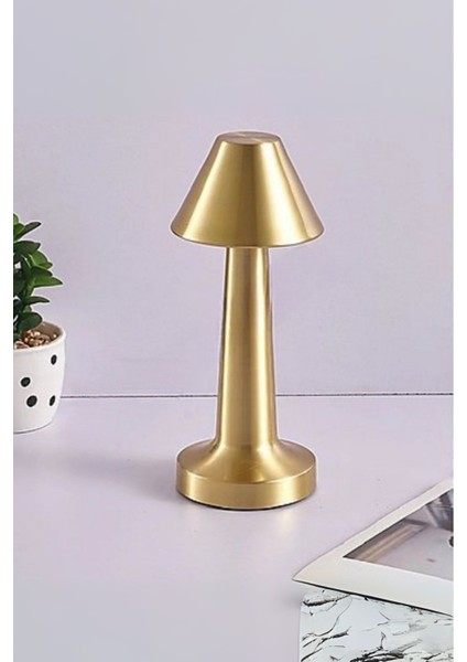 Büro Ev Ofis Hediyesi Için Şarjlı Dokunmatik 3renk LED Golden Çatı Tarz Masa Lambası fiyatları