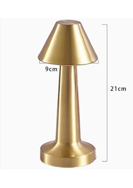 Büro Ev Ofis Hediyesi Için Şarjlı Dokunmatik 3renk LED Golden Çatı Tarz Masa Lambası modelleri