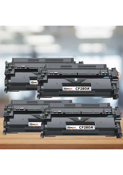 Hp 80A / CF280A / Pro 400 M401 / M425 Muadil Toneri - 4'lü Paket