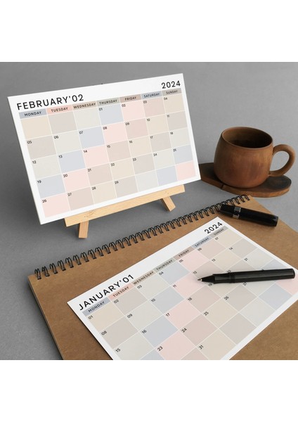 2026 Masa Takvimi, Ahşap Şövale Masa Takvimi, Aylık Planlamalı Takvim, Boho Renkli 2026 Takvim, Yapılacaklar Listesi(Arka Sayfalar) modelleri