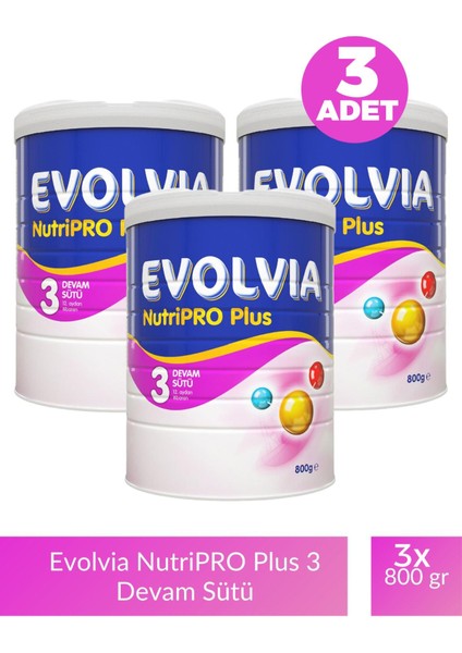 Evolvia Nutripro Plus 3 Devam Sütü 800 gr 3 Adet