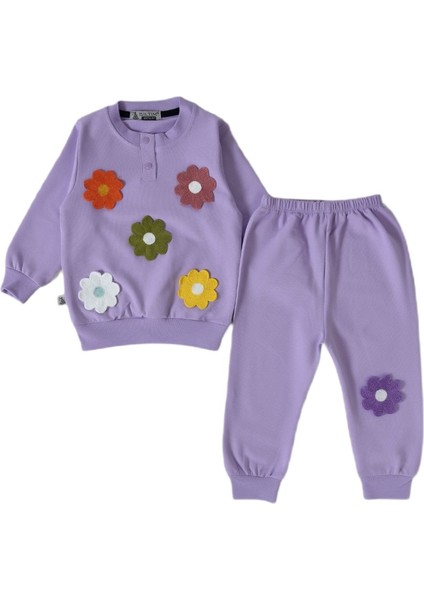 Papatya Nakışlı Kız Bebek Takım