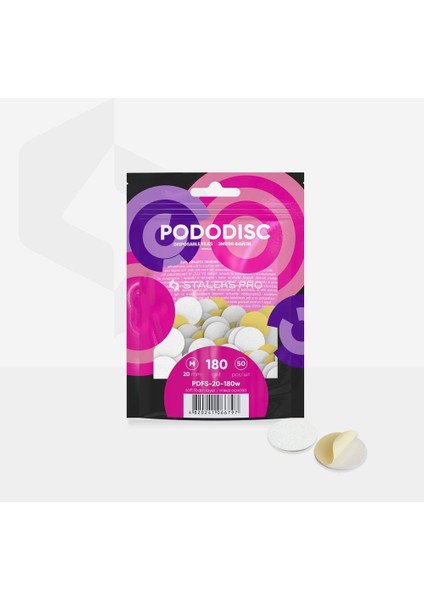 Pododisk Için Yedek Törpü Yumuşak Tabanlı 20MM 180 Grit (Medium) 50LI PDFS-20-180 fiyatları
