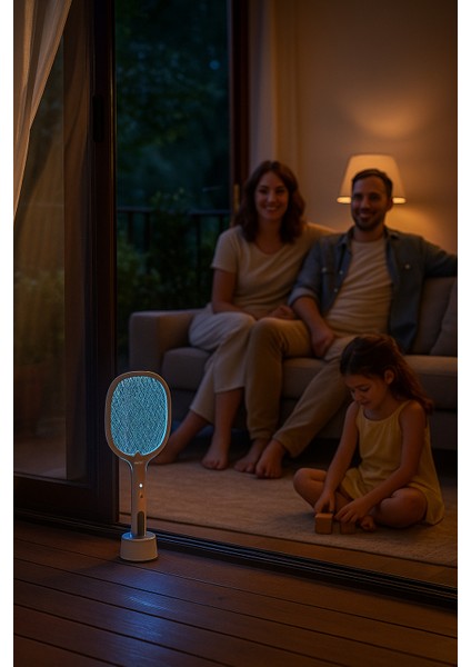 Sivrisinek Öldürücü Raket ve Sivrisinek Lambası - Şarjlı - 3000V - 500MAH - UV - KISA Devre Korumalı fırsatları