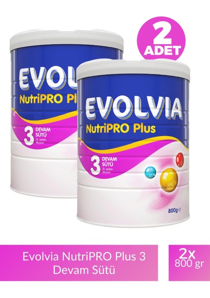 Evolvia Nutripro Plus 3 Devam Sütü 800 gr 2 Adet