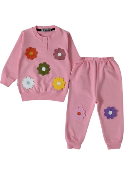 Papatya Nakışlı Kız Bebek Takım