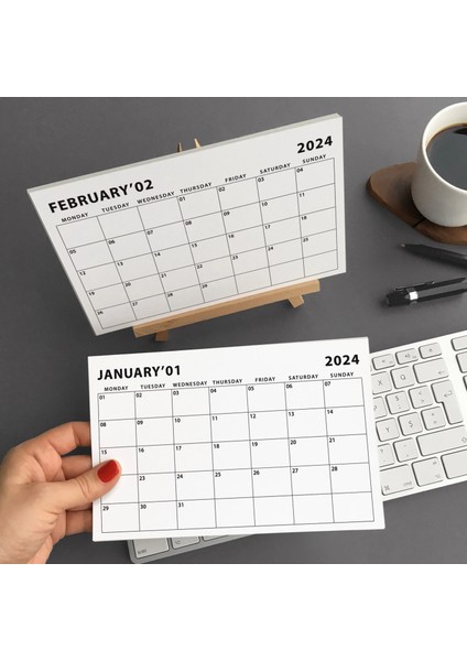 2026 Masa Takvimi, Ahşap Şövale Masa Takvimi, Aylık Planlamalı Takvim, 2026 Takvim, Yapılacaklar Listesi(Arka Sayfalar)