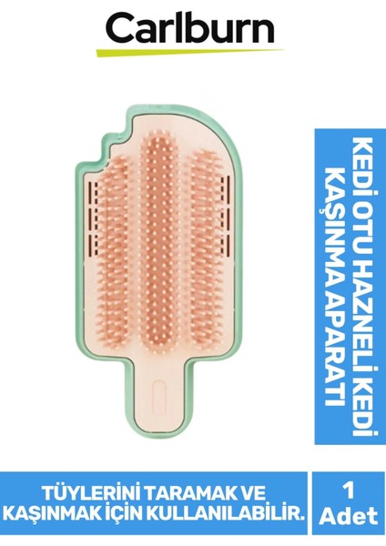 Özel Üretim Tüy Dökümü Azaltıcı Kedi Otu Hazneli Kaşınma Tarama Aparatı Fırçası