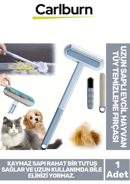 Özel Üretim Çift Taraflı Kaymaz Uzun Ergonomik Saplı Evcil Hayvan Kedi Köpek Tüy Temizleme Fırçası