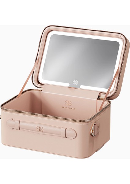 Mini Nude Lüks Aydınlatmalı Seyahat Makyaj Çantası modelleri