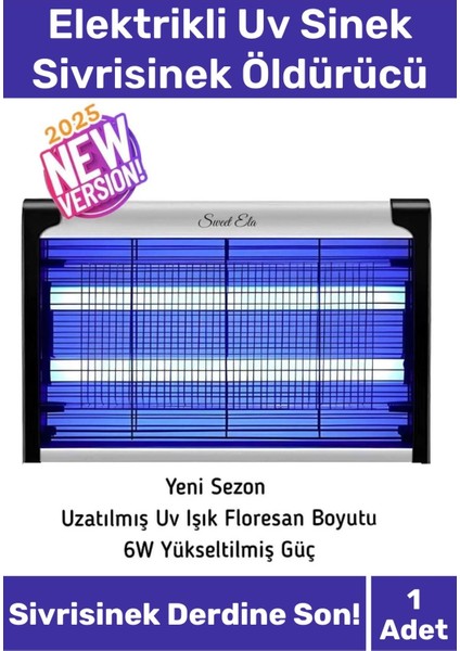 Premium Yükseltmiş Güç Çift Florasan Elektrikli Uv Zincirli Askılı Sinek Sivrisinek Öldürücü 220V