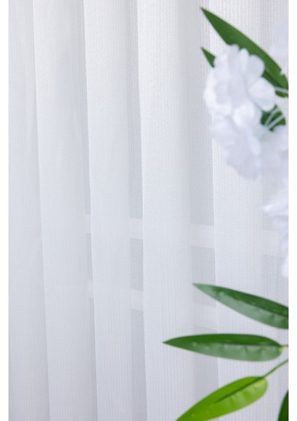 Lorav Ekru 1/3 Sık Pileli Ütü Istemez Kırışmaz Yeni Sezon Salon Oda Tül Perdesi