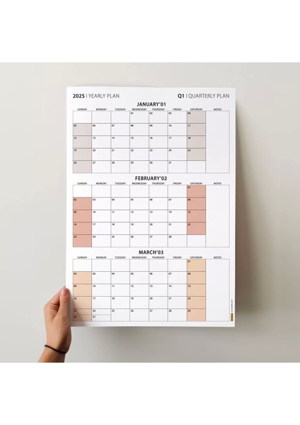 Amerikan Standardı Takvim, Üç Aylık Planlayıcı 2026 Duvar Takvimi Seti, 90 Günlük Planlama, 2026 Duvar Planlayıcı Takvim, Pazar Günü Başlangıçlı Takvim - 50X70CM modelleri