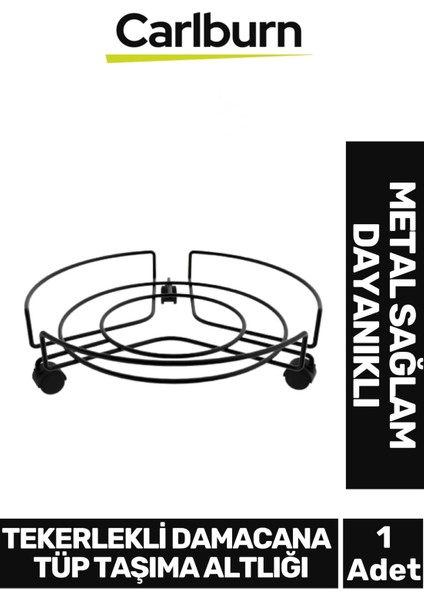 Özel Üretim Dayanıklı Sağlam Metal Ağır Yük Kaymaz Yapılı Tekerlekli Damacana Tüp Taşıma Altlığı