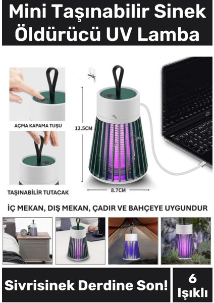 Premium Sessiz Yükseltmiş Güç 6 Uv Işık Elektrikli Uv Sinek Sivrisinek Haşere Öldürücü Lamba